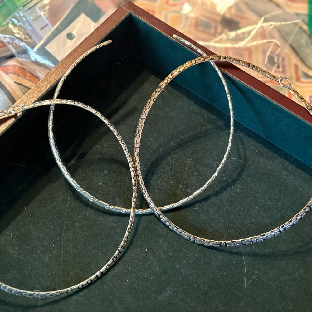 3 Textured chokers - wear alone or attach a pendant- 1 Rose gold with pendant